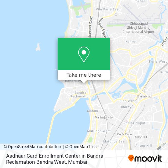 Aadhaar Card Enrollment Center in Bandra Reclamation-Bandra West map