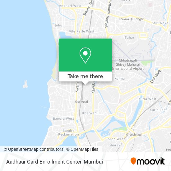 Aadhaar Card Enrollment Center map