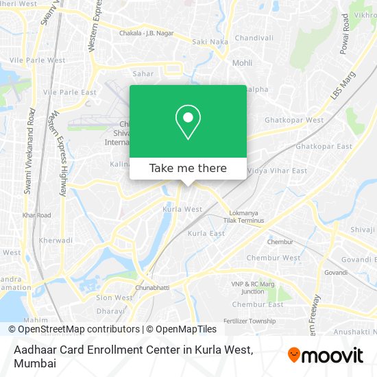 Aadhaar Card Enrollment Center in Kurla West map