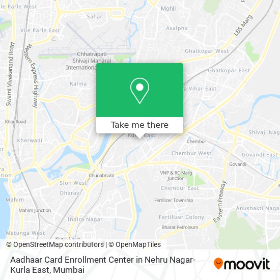 Aadhaar Card Enrollment Center in Nehru Nagar-Kurla East map