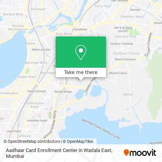 Aadhaar Card Enrollment Center in Wadala East map