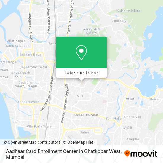 Aadhaar Card Enrollment Center in Ghatkopar West map