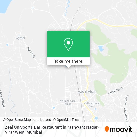 Zeal On Sports Bar Restaurant in Yashwant Nagar-Virar West map