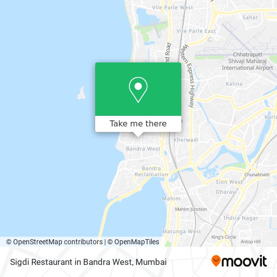 Sigdi Restaurant in Bandra West map