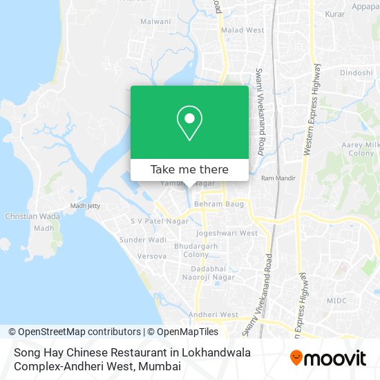Song Hay Chinese Restaurant in Lokhandwala Complex-Andheri West map