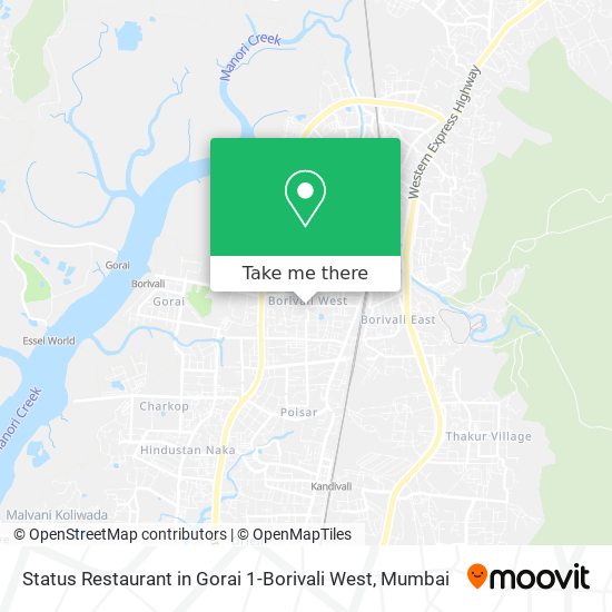 Status Restaurant in Gorai 1-Borivali West map