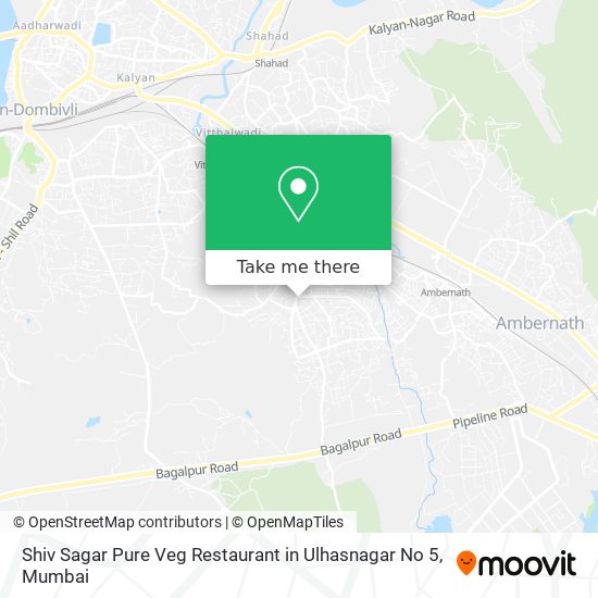 Shiv Sagar Pure Veg Restaurant in Ulhasnagar No 5 map