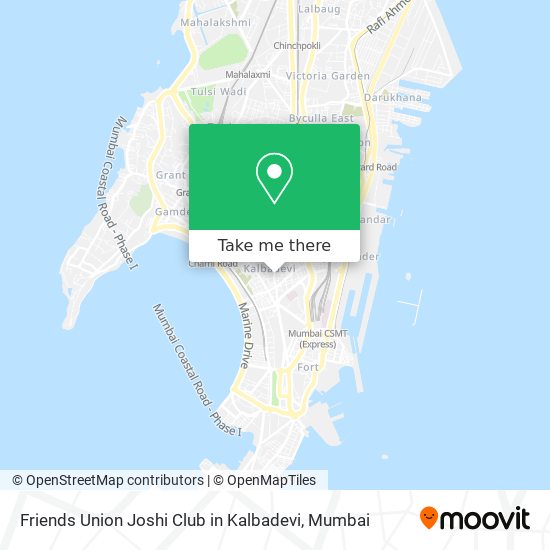 Friends Union Joshi Club in Kalbadevi map