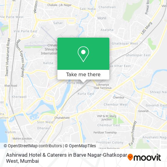 Ashirwad Hotel & Caterers in Barve Nagar-Ghatkopar West map