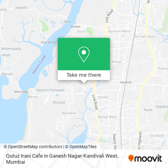 Qutuz Irani Cafe in Ganesh Nagar-Kandivali West map