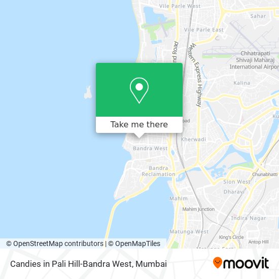 Candies in Pali Hill-Bandra West map