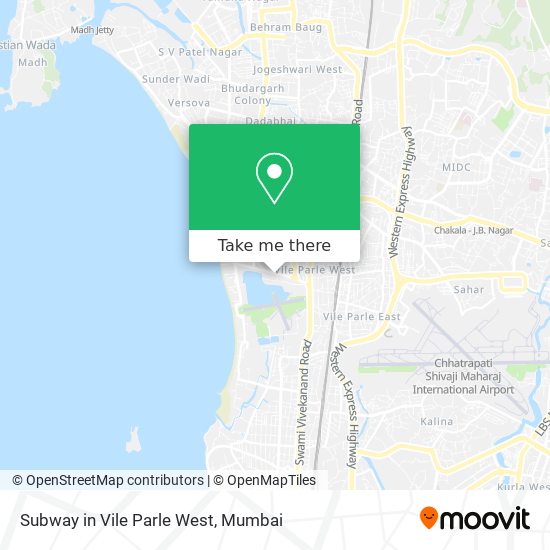 Subway in Vile Parle West map