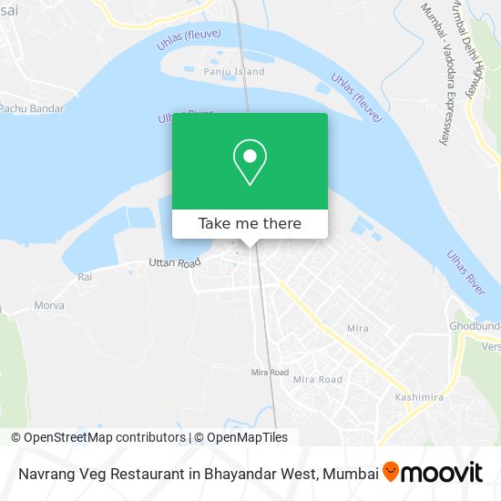 Navrang Veg Restaurant in Bhayandar West map