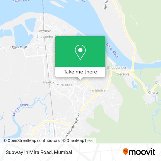 Subway in Mira Road map