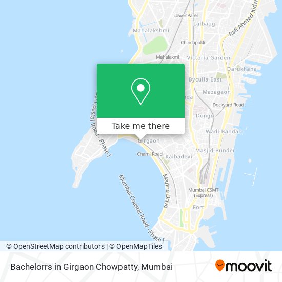 Bachelorrs in Girgaon Chowpatty map