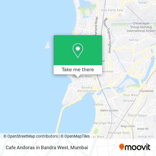 Cafe Andoras in Bandra West map