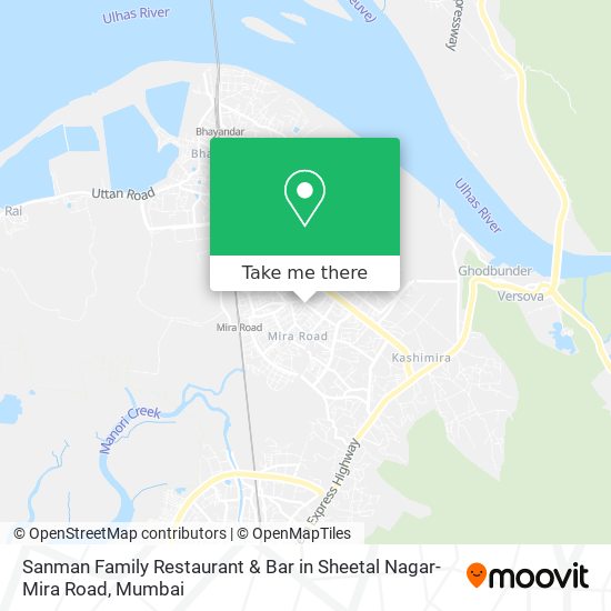 Sanman Family Restaurant & Bar in Sheetal Nagar-Mira Road map