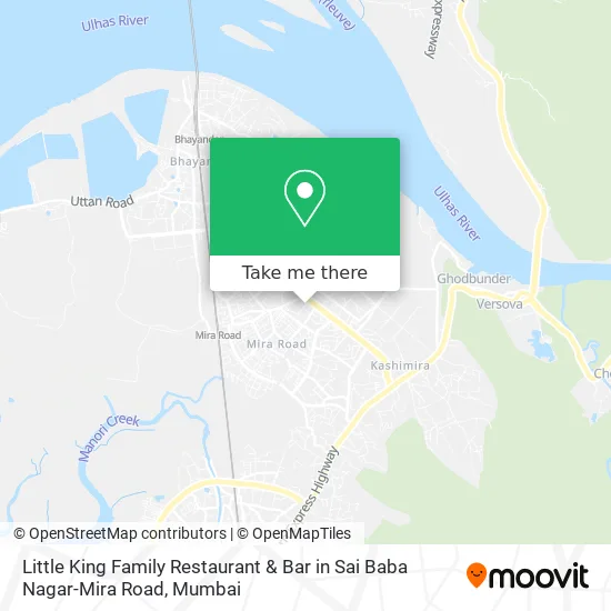 Little King Family Restaurant & Bar in Sai Baba Nagar-Mira Road map