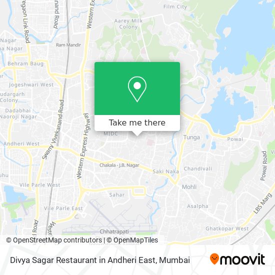Divya Sagar Restaurant in Andheri East map