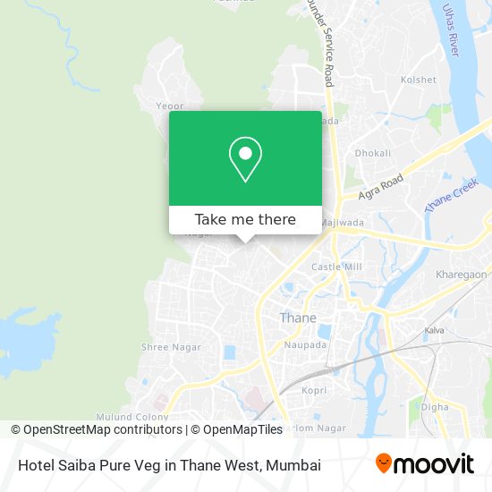 Hotel Saiba Pure Veg in Thane West map