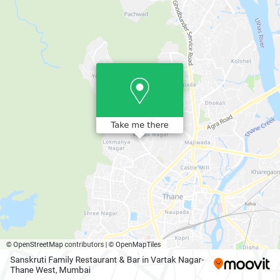 Sanskruti Family Restaurant & Bar in Vartak Nagar-Thane West map