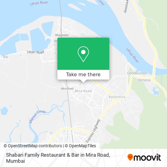 Shabari Family Restaurant & Bar in Mira Road map