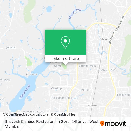Bhavesh Chinese Restaurant in Gorai 2-Borivali West map