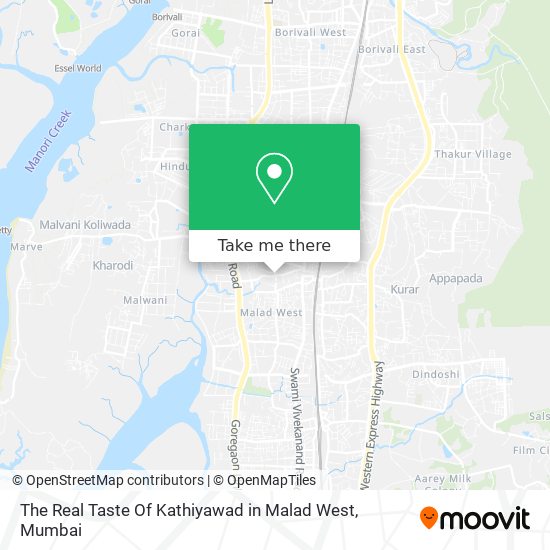 The Real Taste Of Kathiyawad in Malad West map