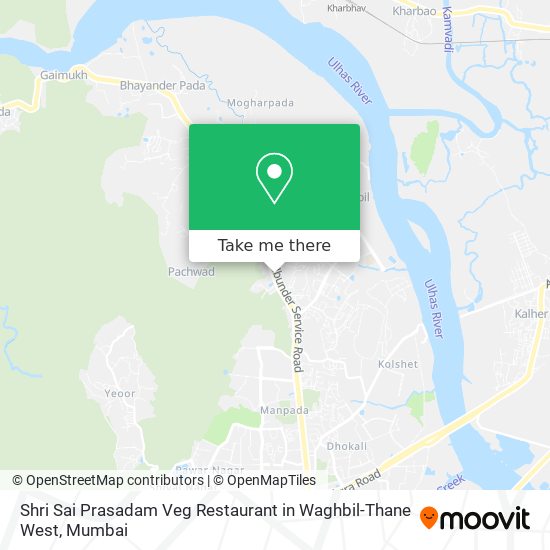 Shri Sai Prasadam Veg Restaurant in Waghbil-Thane West map