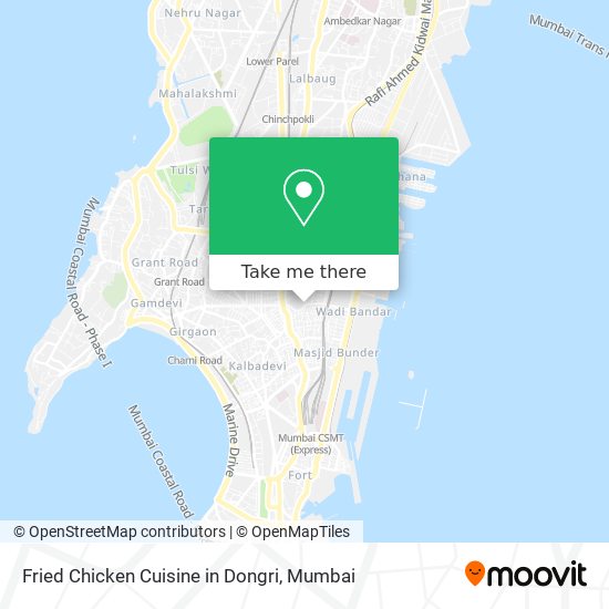 Fried Chicken Cuisine in Dongri map