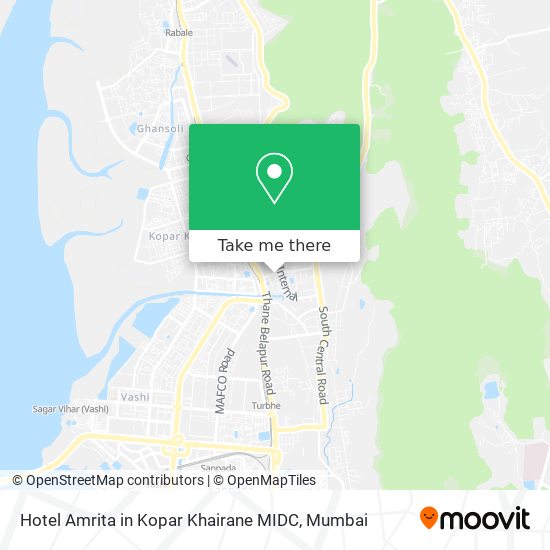 Hotel Amrita in Kopar Khairane MIDC map