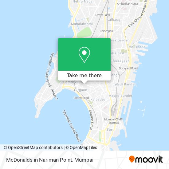 McDonalds in Nariman Point map