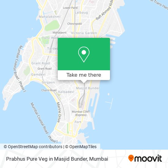 Prabhus Pure Veg in Masjid Bunder map