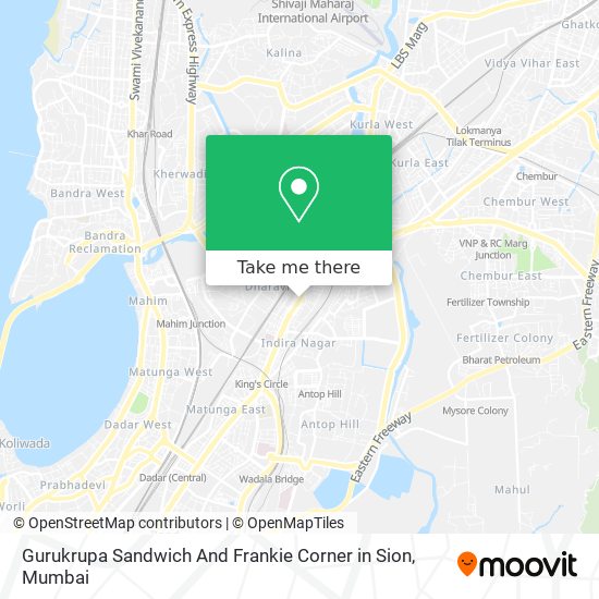 Gurukrupa Sandwich And Frankie Corner in Sion map