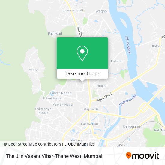 The J in Vasant Vihar-Thane West map