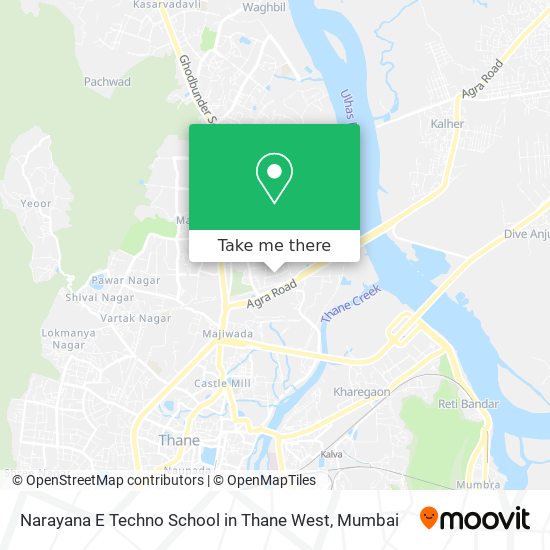 Narayana E Techno School in Thane West map