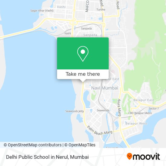 Delhi Public School in Nerul map