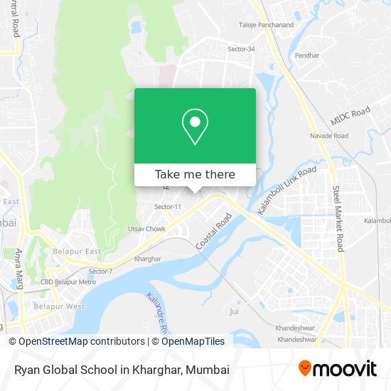 Ryan Global School in Kharghar map