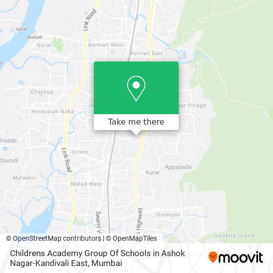 Childrens Academy Group Of Schools in Ashok Nagar-Kandivali East map