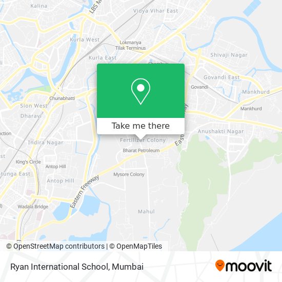 Ryan International School map