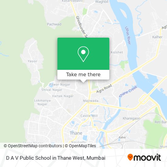 D A V Public School in Thane West map