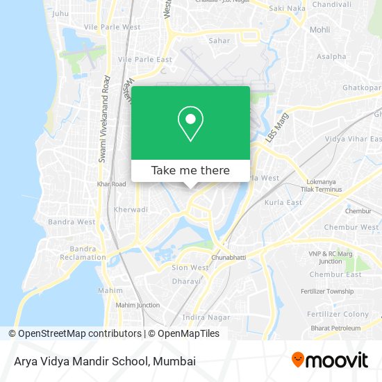 Arya Vidya Mandir School map