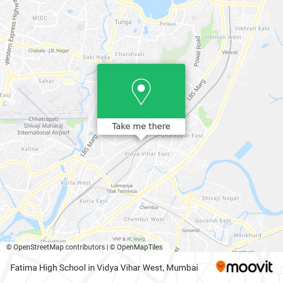Fatima High School in Vidya Vihar West map