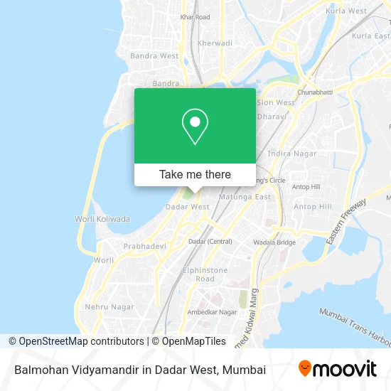 Balmohan Vidyamandir in Dadar West map