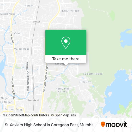 St Xaviers High School in Goregaon East map