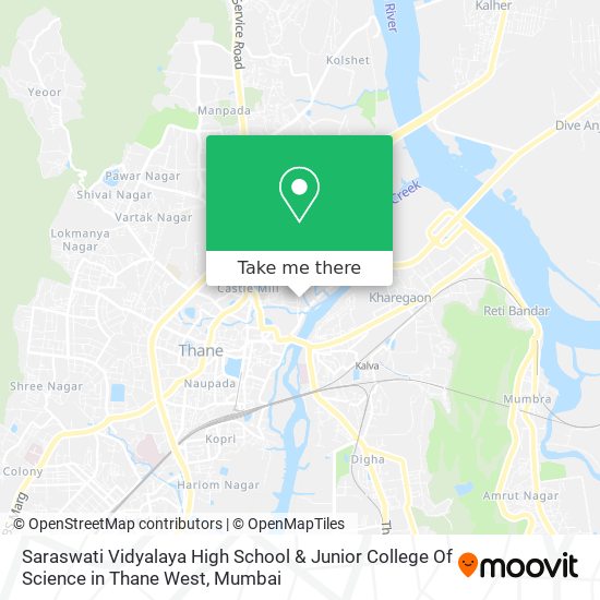 Saraswati Vidyalaya High School & Junior College Of Science in Thane West map