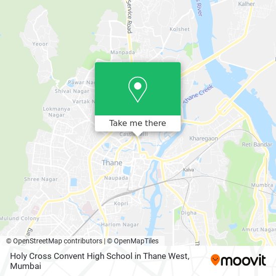 Holy Cross Convent High School in Thane West map