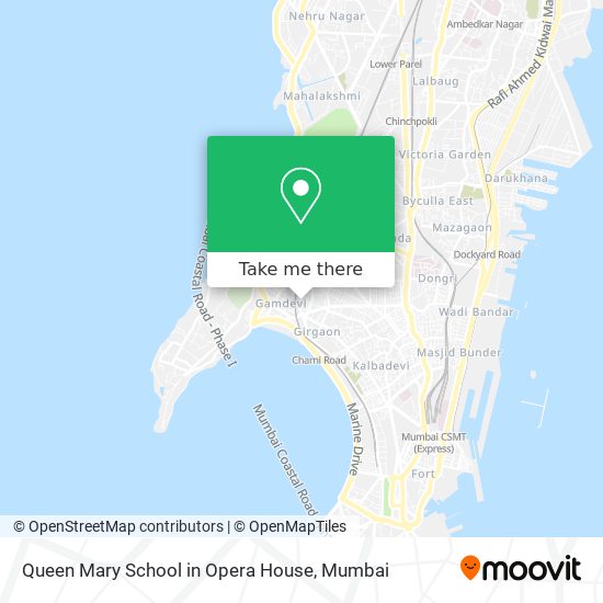 Queen Mary School in Opera House map