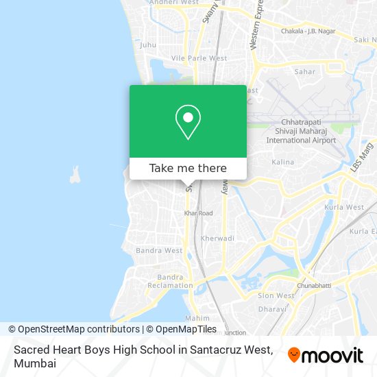 Sacred Heart Boys High School in Santacruz West map