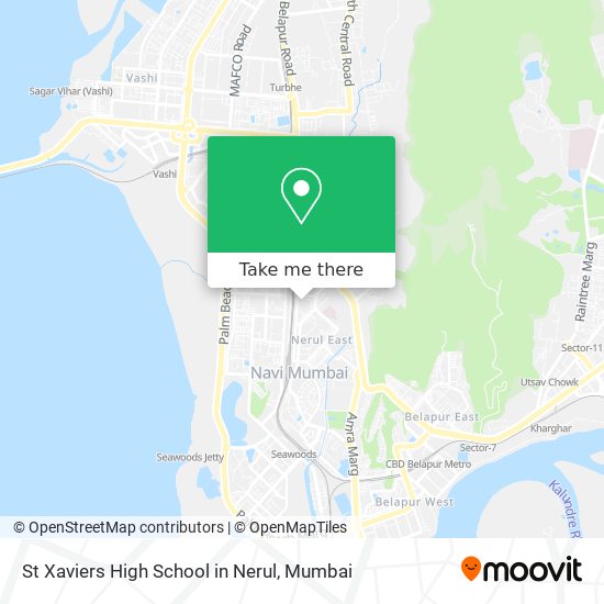 St Xaviers High School in Nerul map